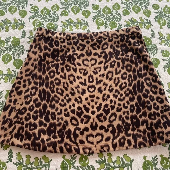 ZARA leopard print mini skirt